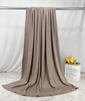 RY222 Mushroom Taupe Cotton Ribbed Jersey Hijab Scarf – Soft Stretch Breathable Headscarf