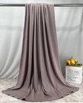 RY225 Mauve Taupe Cotton Ribbed Jersey Hijab Scarf – Soft Stretch Breathable Headscarf