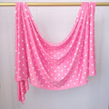 RY239 Hot Pink Polka Dot Cotton Jersey Hijab Scarf – Soft Stretch Breathable Headscarf