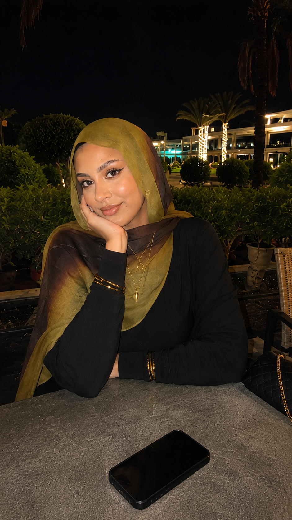 RY50 Olive Green to Brown Purple Ombre Hijab Shawl – Watercolor Gradient Women's Head Scarf (80×180cm)