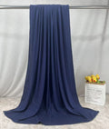 RY229 Midnight Navy Cotton Ribbed Hijab Scarf – Soft Breathable Headscarf
