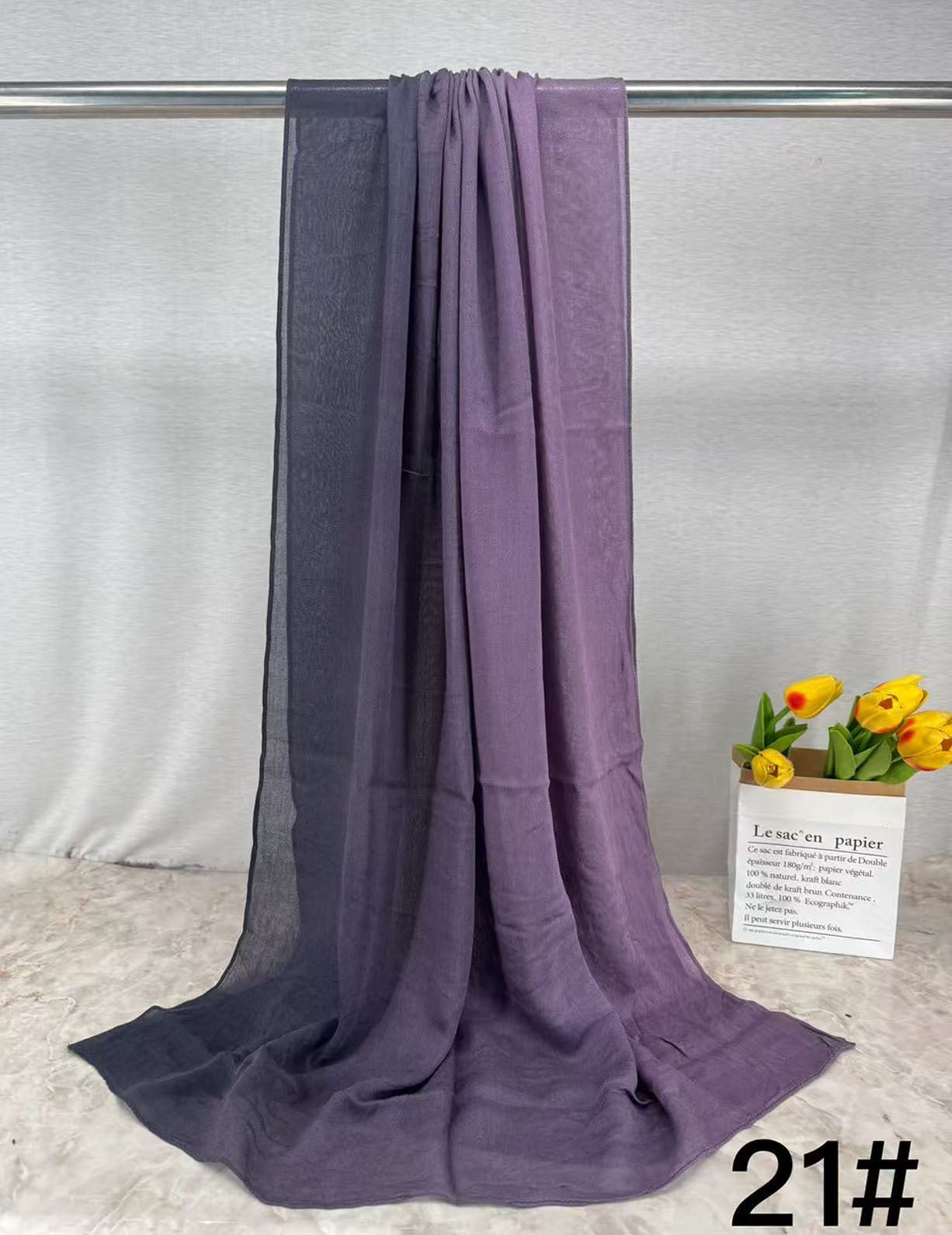 HJ05 Floral Modal Hijab - Artistic Print Headscarf for Muslim Women