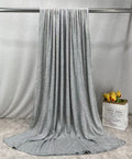 RY235 Light Heather Grey Cotton Ribbed Jersey Hijab Scarf – Soft Stretch Breathable Headscarf