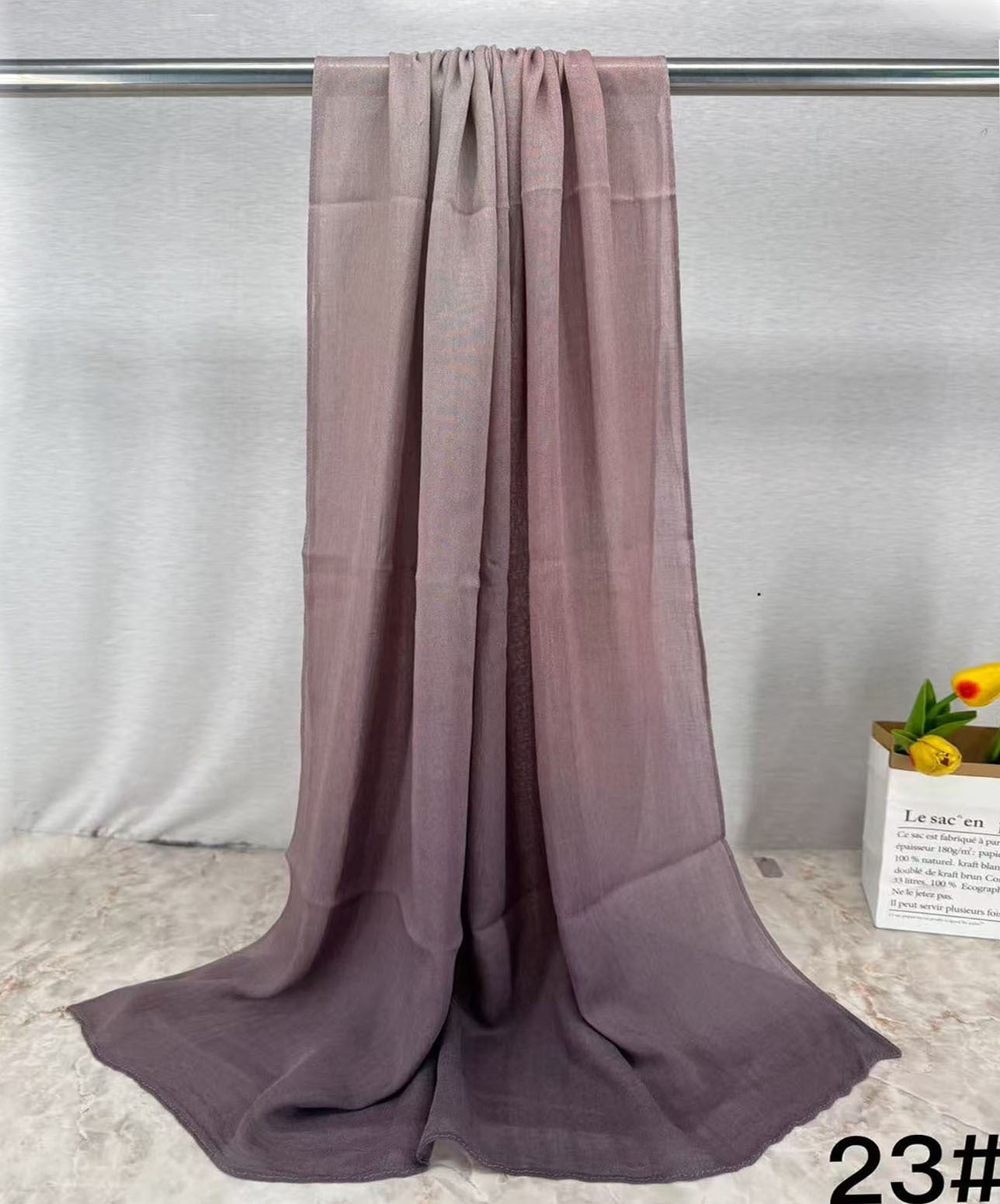 HJ05 Floral Modal Hijab - Artistic Print Headscarf for Muslim Women