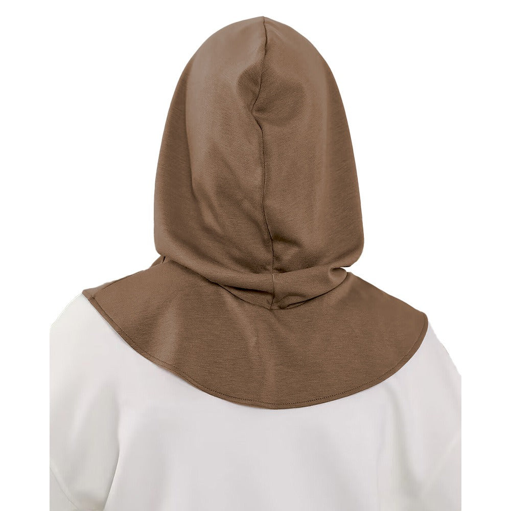 RY205 Modest Full Coverage Hijab Cap with Visor – Neck Cover Headscarf for Muslim Women