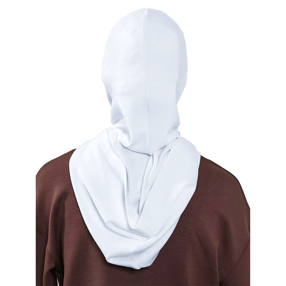 RY202 White Hijab Sport Cap with Visor – Muslim Women's Instant Athletic Head Cover