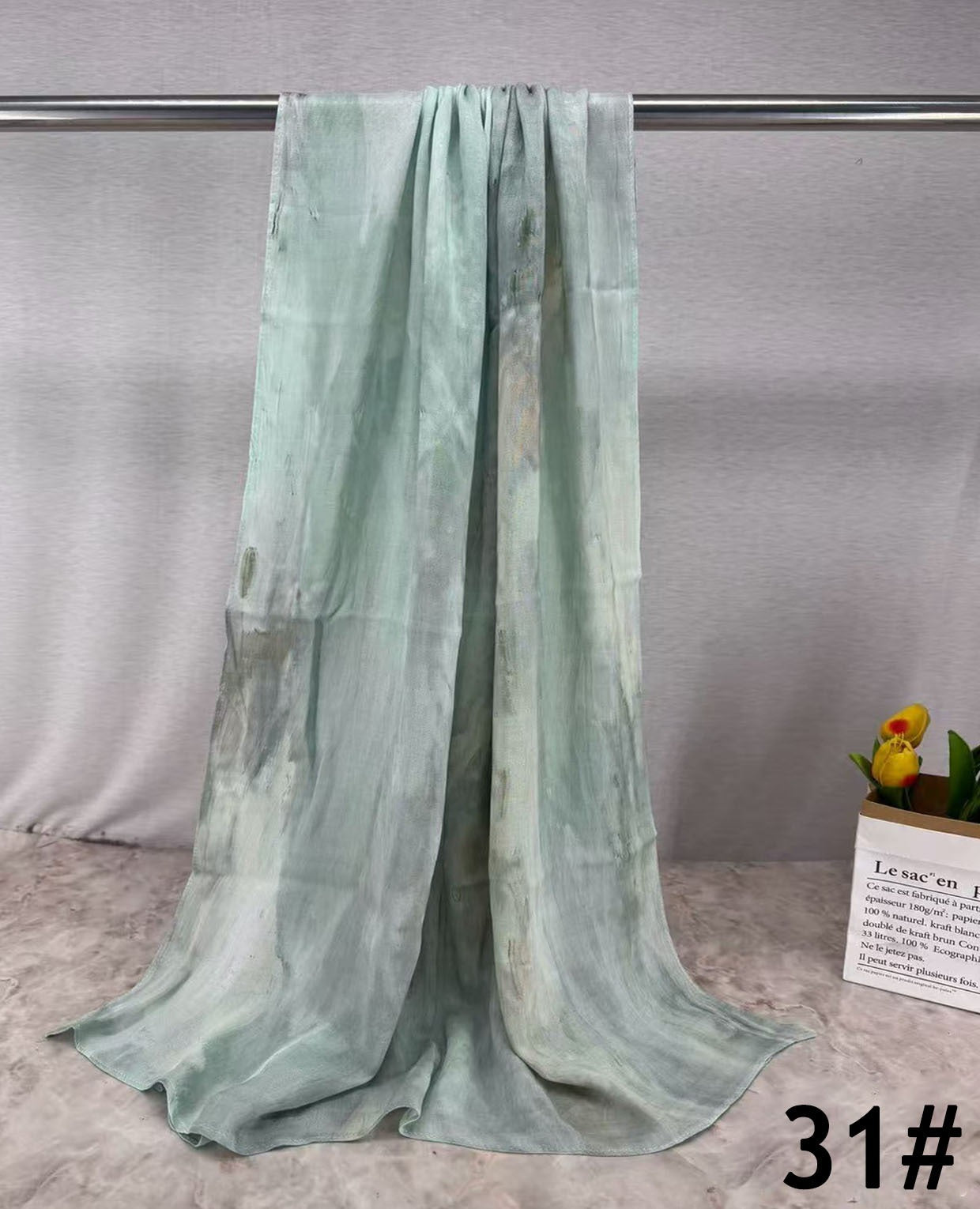 HJ06 Silky Modal Hijab - Vibrant Print Wrap Scarf for Women