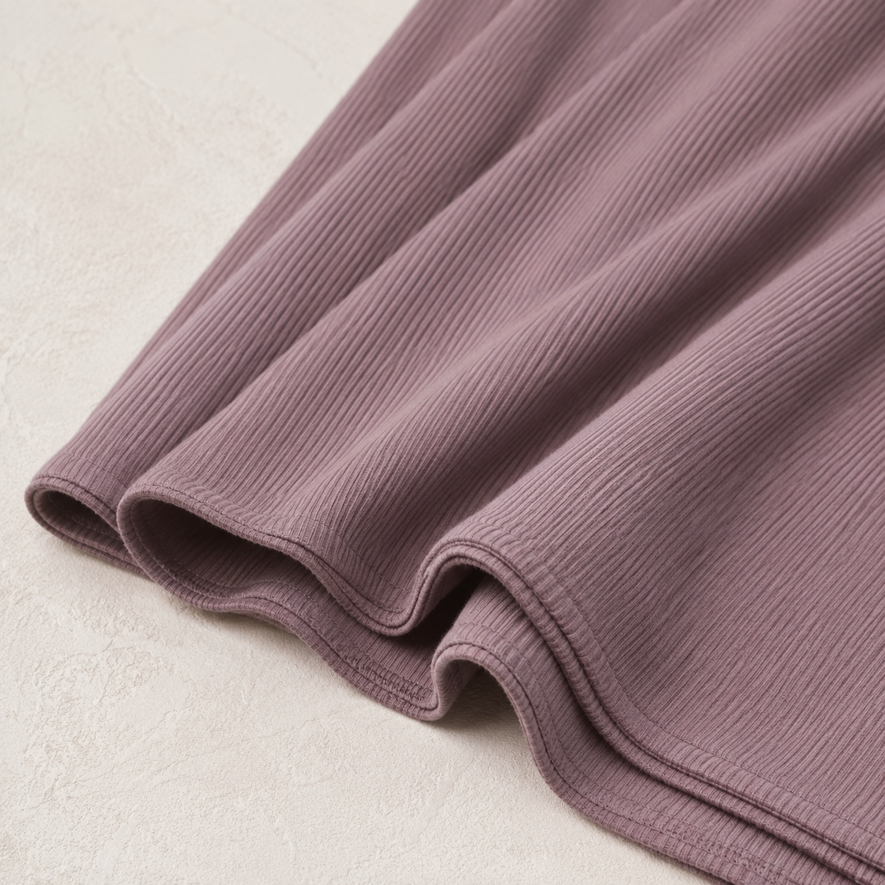 RY223 Dusty Mauve Cotton Ribbed Jersey Hijab Scarf – Soft Stretch Breathable Headscarf