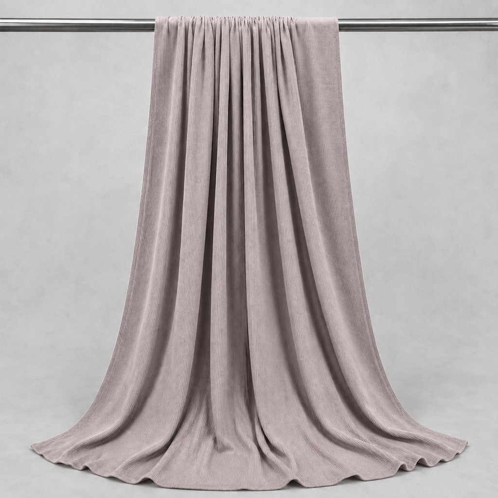 RY225 Mauve Taupe Cotton Ribbed Jersey Hijab Scarf – Soft Stretch Breathable Headscarf