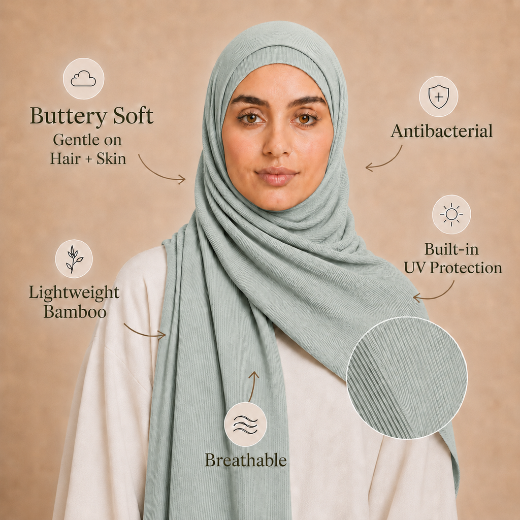 RY228 Midnight Navy Cotton Ribbed Jersey Hijab Scarf – Soft Stretch Breathable Headscarf