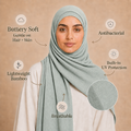 RY228 Midnight Navy Cotton Ribbed Jersey Hijab Scarf – Soft Stretch Breathable Headscarf