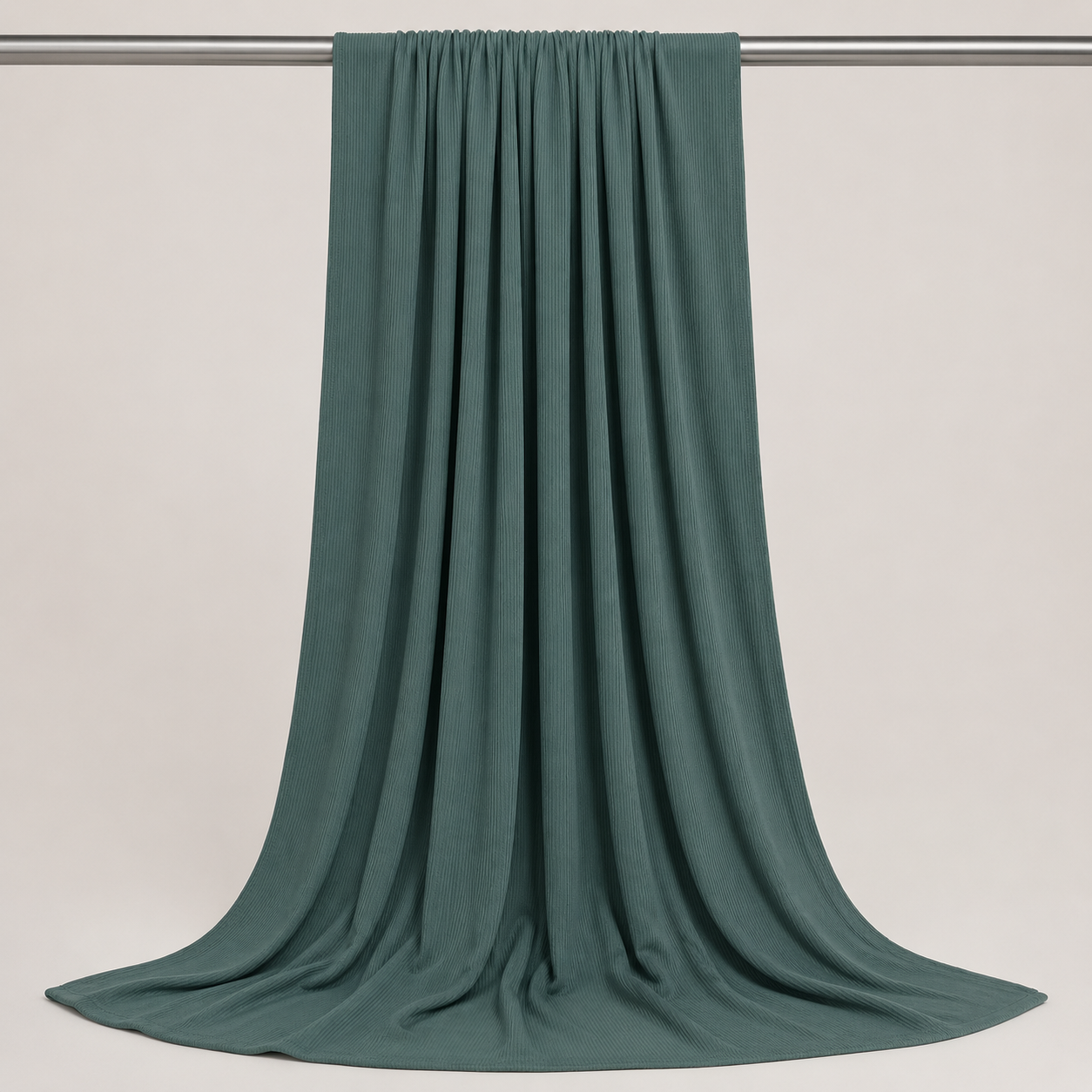 RY231 Deep Sage Green Cotton Ribbed Jersey Hijab Scarf – Soft Stretch Breathable Headscarf