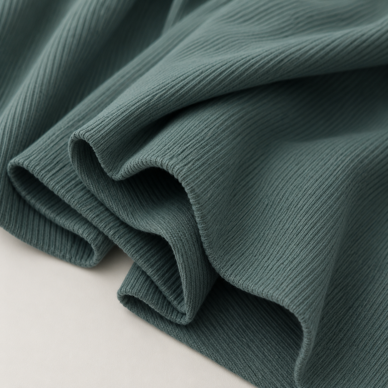 RY231 Deep Sage Green Cotton Ribbed Jersey Hijab Scarf – Soft Stretch Breathable Headscarf