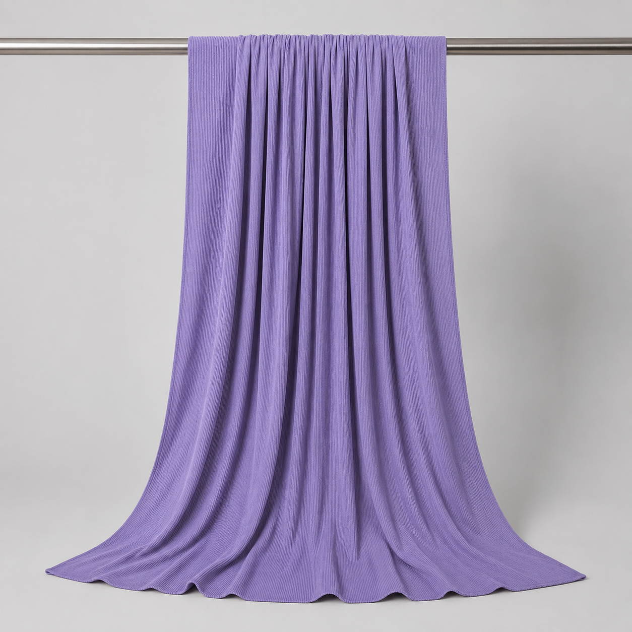 RY233 Lavender Purple Cotton Ribbed Jersey Hijab Scarf – Soft Stretch Breathable Headscarf