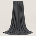 RY234 Charcoal Grey Cotton Ribbed Jersey Hijab Scarf – Soft Stretch Breathable Headscarf