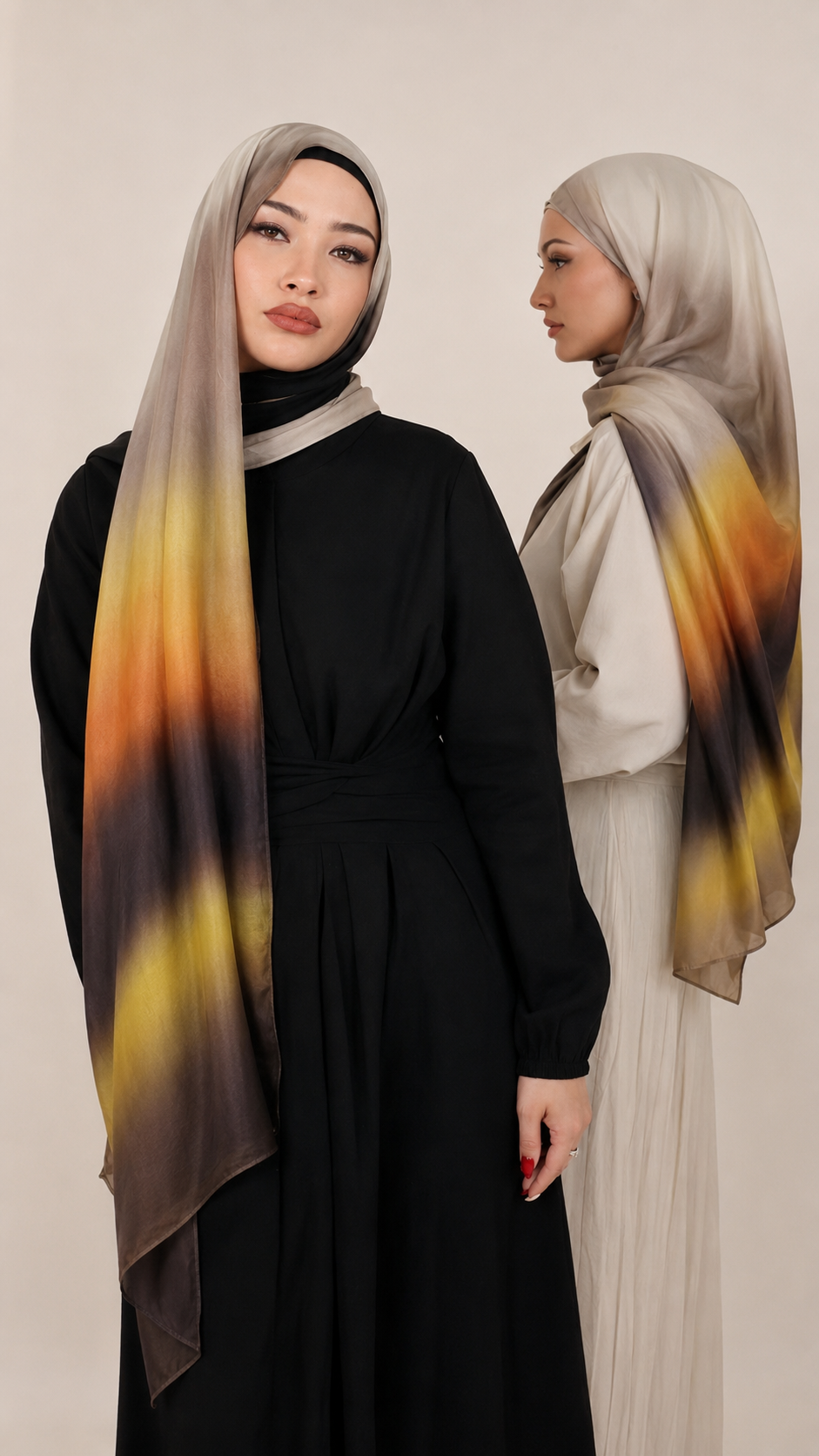 RY226 Golden Olive Gradient Liquid Jersey Hijab – Soft Premium Drape Scarf