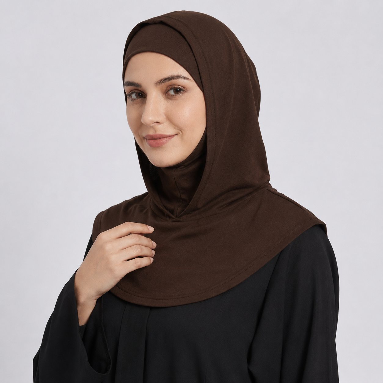 RY208 Mercerized Cotton Full Coverage Hijab Cap – Solid Color Sun Protection Headscarf