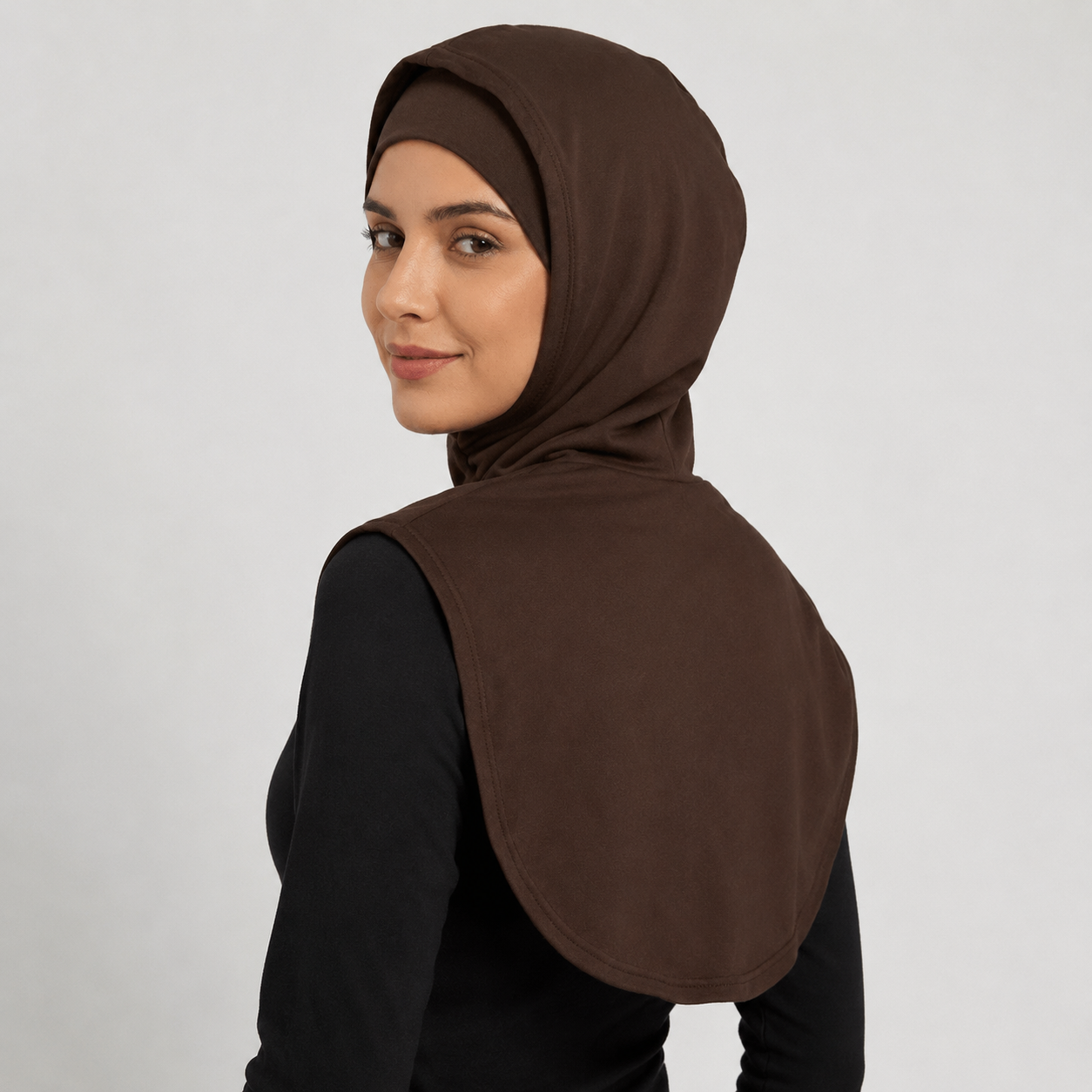 RY208 Mercerized Cotton Full Coverage Hijab Cap – Solid Color Sun Protection Headscarf
