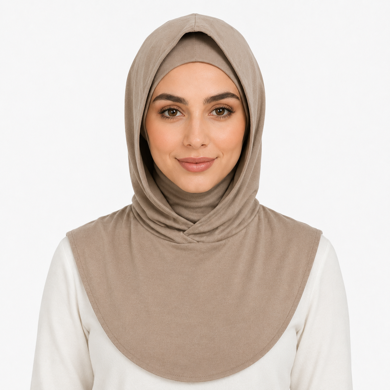 RY214 Hazel Wood Mercerized Cotton Full Coverage Hijab Cap – Sun Protection Headscarf