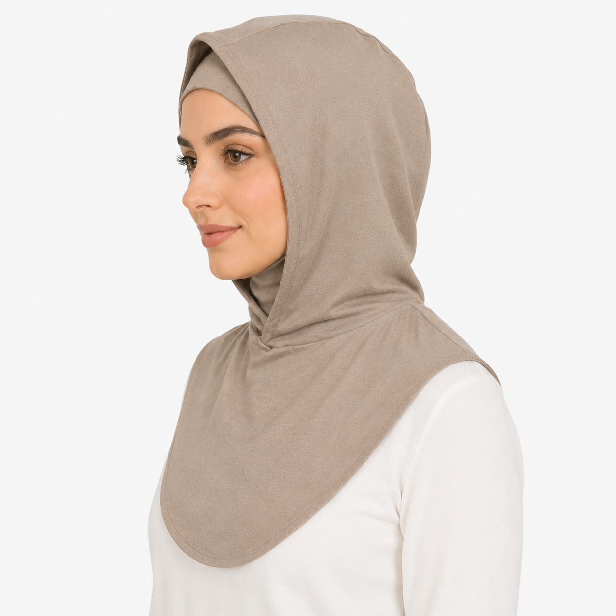 RY214 Hazel Wood Mercerized Cotton Full Coverage Hijab Cap – Sun Protection Headscarf