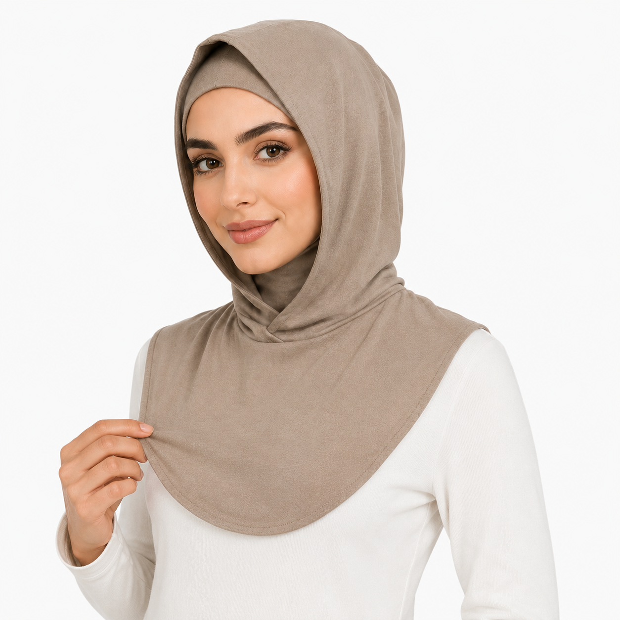 RY214 Hazel Wood Mercerized Cotton Full Coverage Hijab Cap – Sun Protection Headscarf