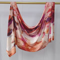 RY224 Coral Burgundy Watercolor Printed Liquid Jersey Hijab – Soft Premium Drape Scarf