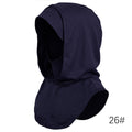 RY211 Navy Mercerized Cotton Full Coverage Hijab Cap – Sun Protection Headscarf