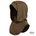 RY212 Khaki Mercerized Cotton Full Coverage Hijab Cap – Sun Protection Headscarf