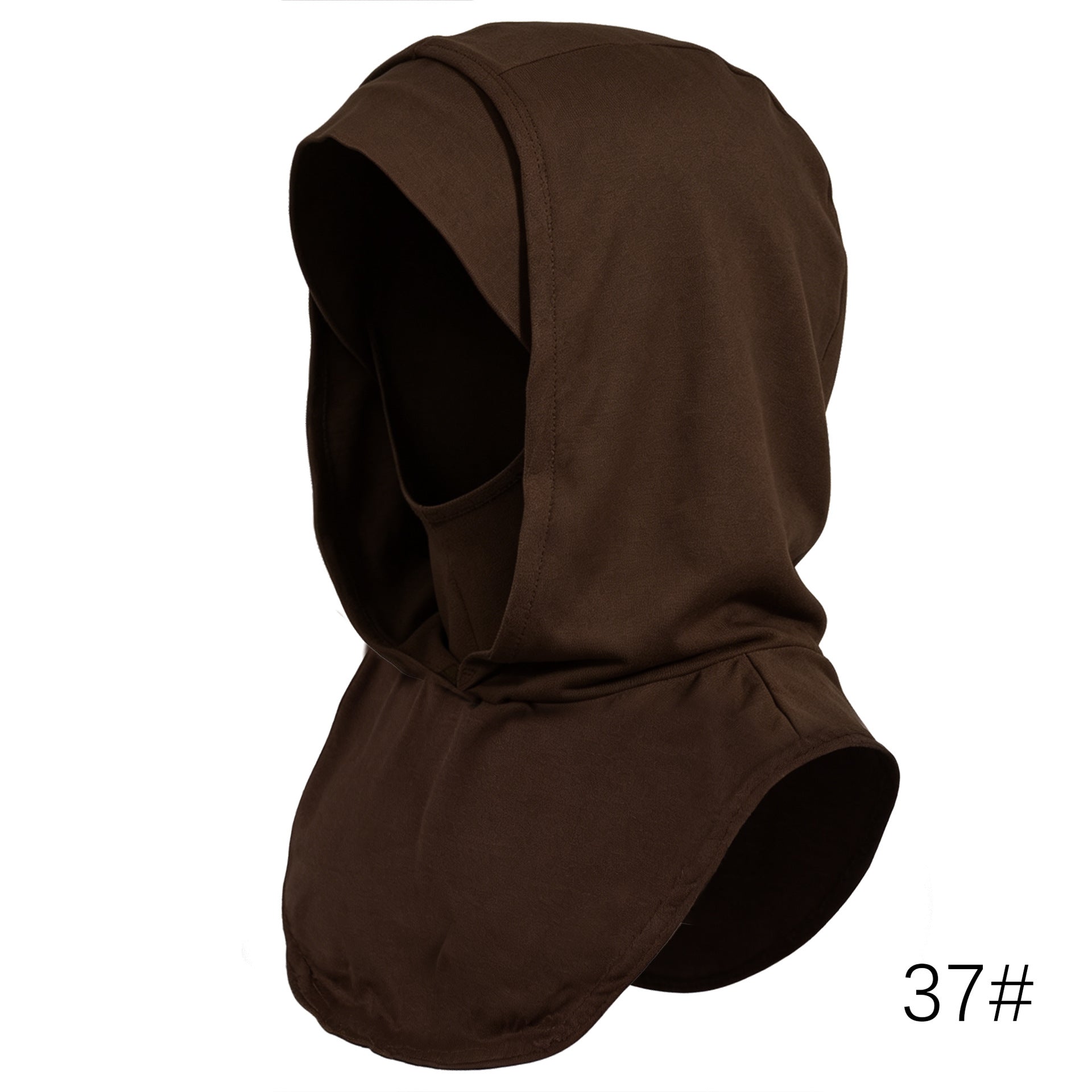 RY208 Mercerized Cotton Full Coverage Hijab Cap – Solid Color Sun Protection Headscarf