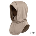 RY221 Light Coffee Full Coverage Hijab Cap – Soft Cotton Sun Protection Headscarf