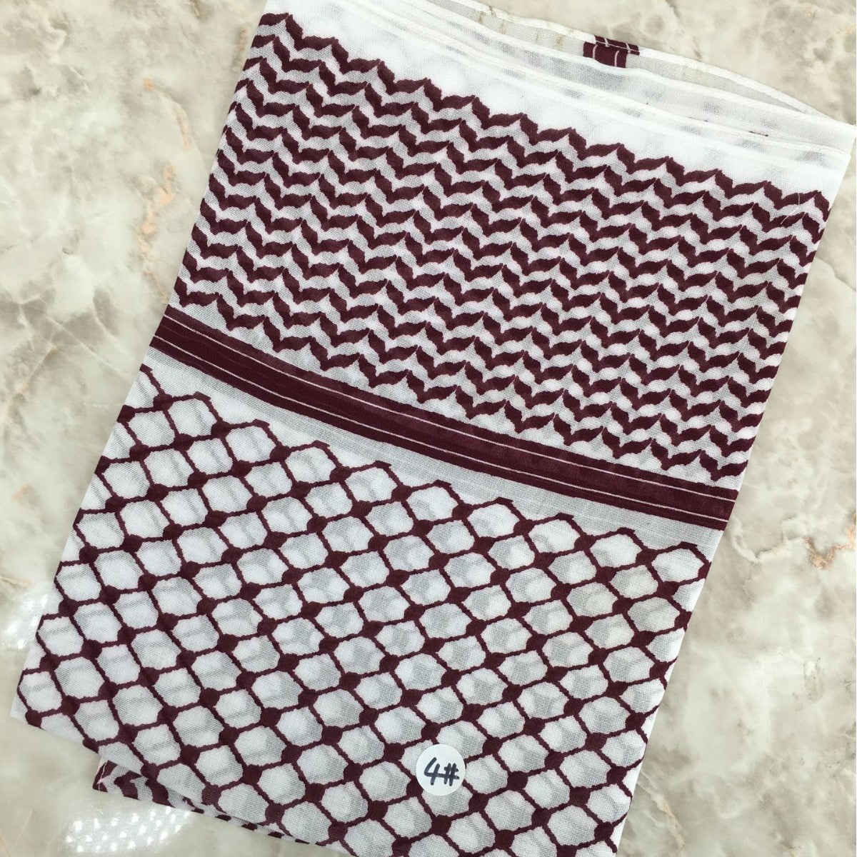 HJ07 Keffiyeh Print Modal Hijab - Traditional Arabic Scarf Women