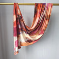 RY425 Terracotta Marble Mercerized Cotton Jersey Hijab – Soft Stretch Scarf