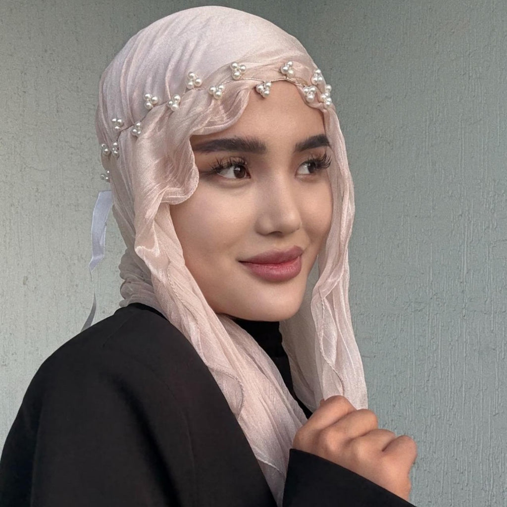 RY301 spring and summer glossy elastic wrinkled tulle scarf long scarf solid color breathable fungus edge soft bag head scarf silk scarf（副本）