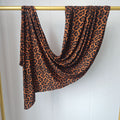 RY431 Leopard Print Mercerized Cotton Jersey Hijab – Soft Stretch Scarf