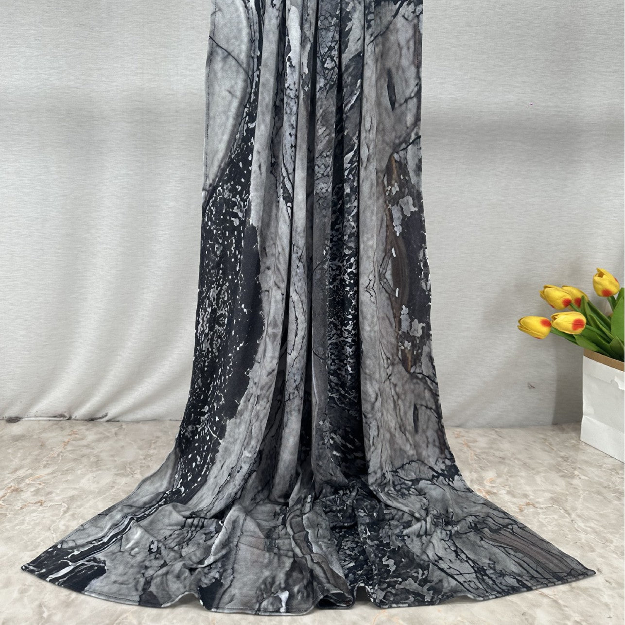 HJ09 Printed Jersey Hijab - Cotton Camouflage Scarf for Women - Raya