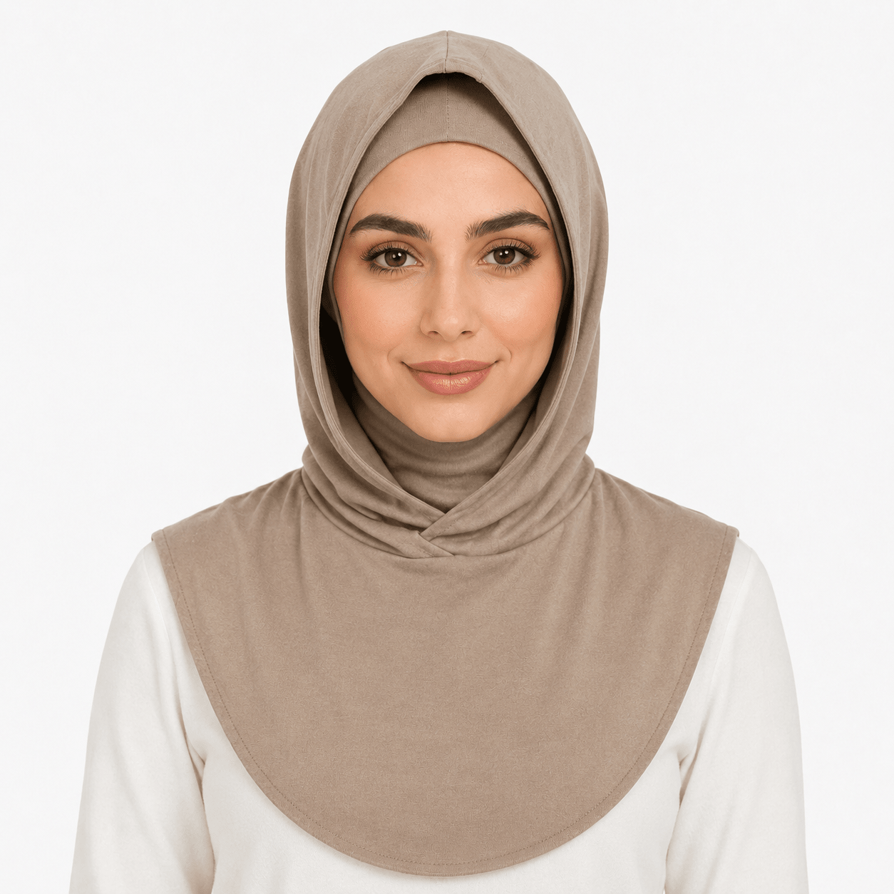 RY214 Hazel Wood Mercerized Cotton Full Coverage Hijab Cap – Sun Protection Headscarf - Raya