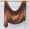 RY225 Amber Mocha Printed Liquid Jersey Hijab – Soft Premium Drape Scarf - Raya