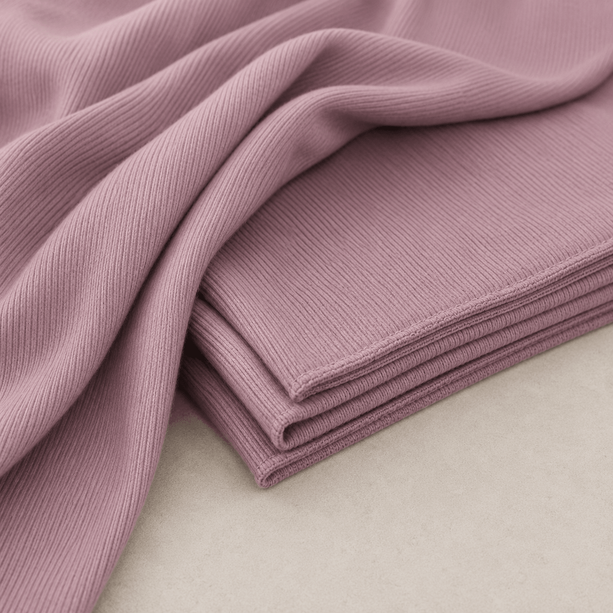 RY232 Dusty Rose Cotton Ribbed Jersey Hijab Scarf – Soft Stretch Breathable Headscarf - Raya