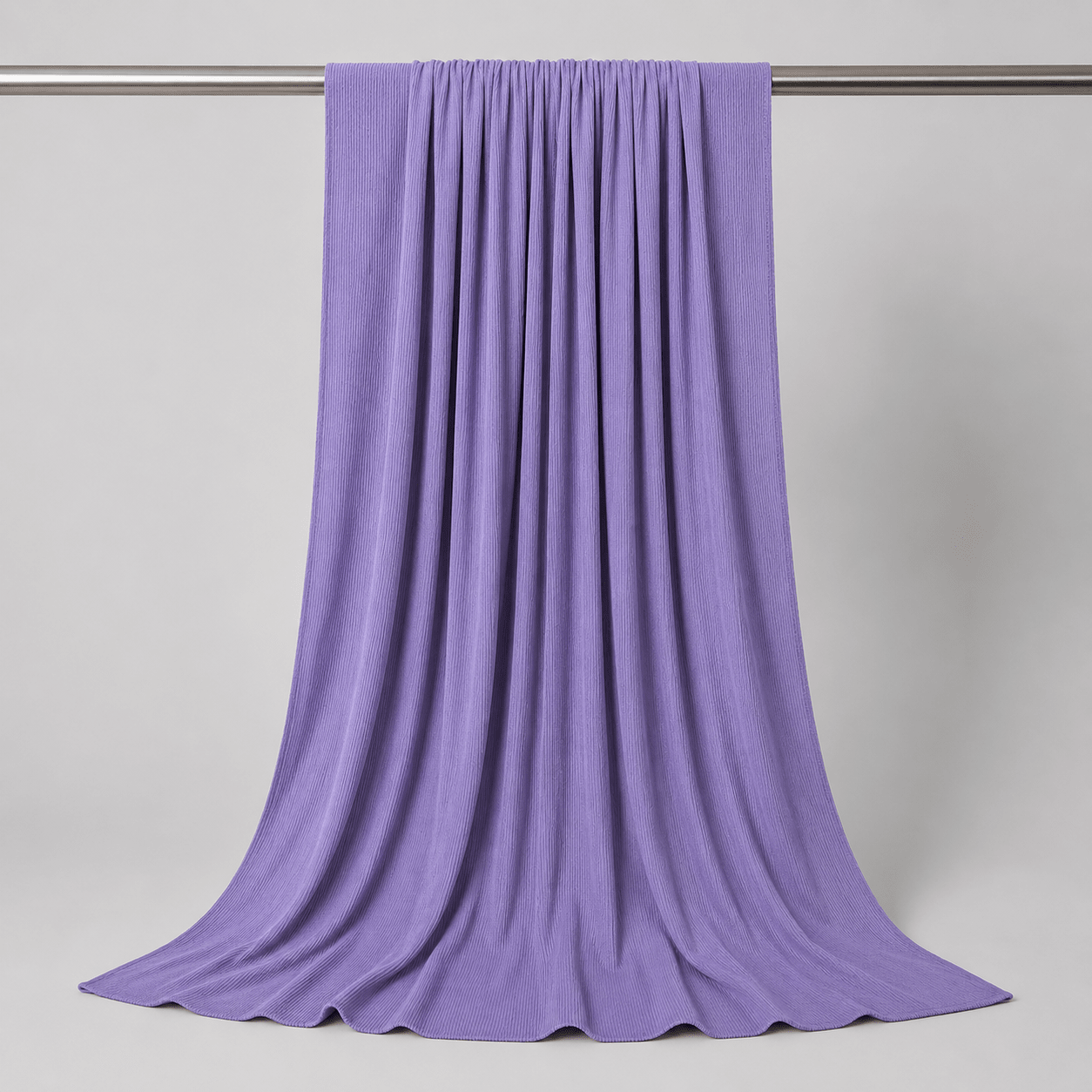 RY233 Lavender Purple Cotton Ribbed Jersey Hijab Scarf – Soft Stretch Breathable Headscarf - Raya