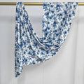RY403 Blue Watercolor Floral Printed Cotton Hijab – Lightweight Scarf - Raya