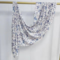 RY407 Blue Botanical Mercerized Cotton Hijab – Bohemian Lightweight Scarf - Raya
