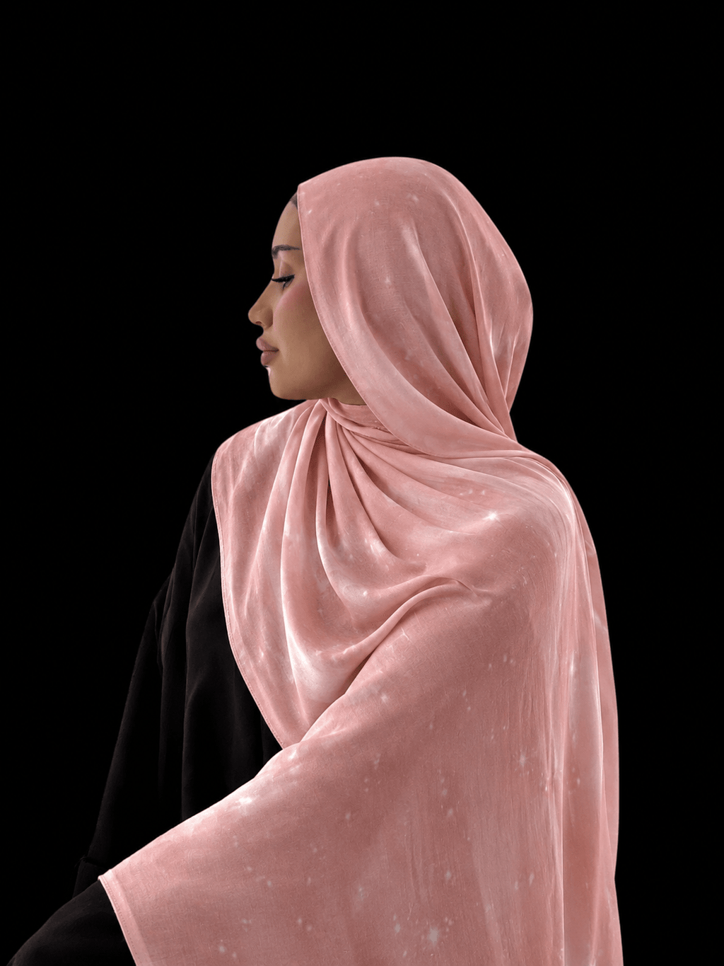 RY408 Blush Pink Printed Mercerized Cotton Hijab Scarf for Women - Raya