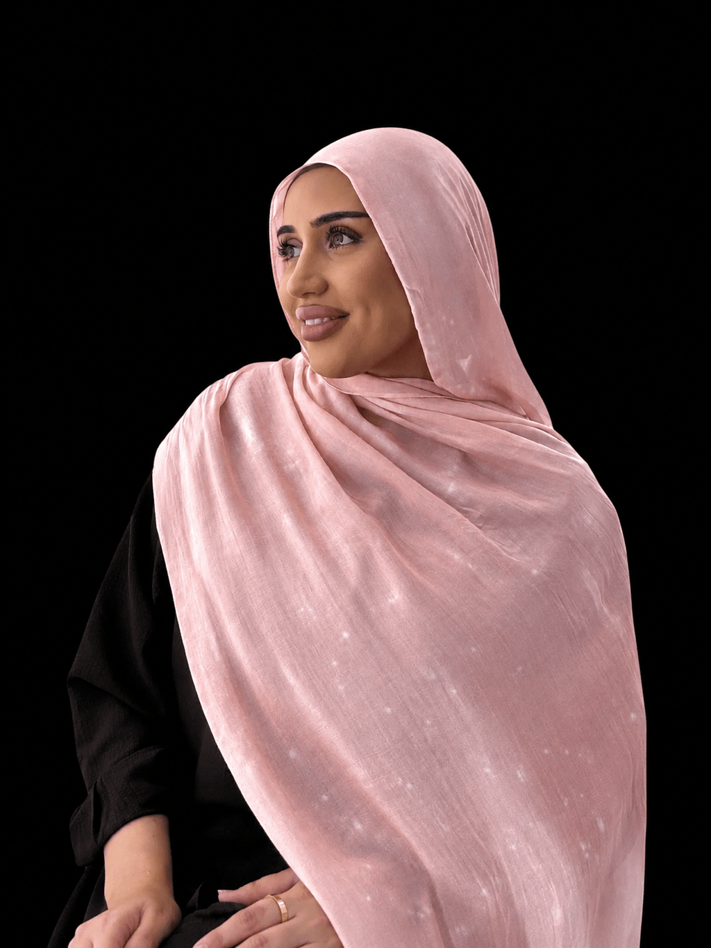 RY408 Blush Pink Printed Mercerized Cotton Hijab Scarf for Women - Raya
